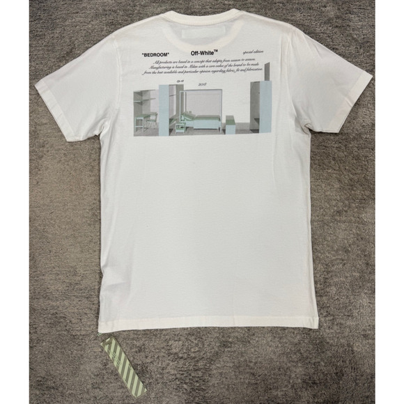 Off-White Hirshleifers Bedroom Capsule 2018 White Short Sleeve T-Shirt Medium M - Picture 11 of 16